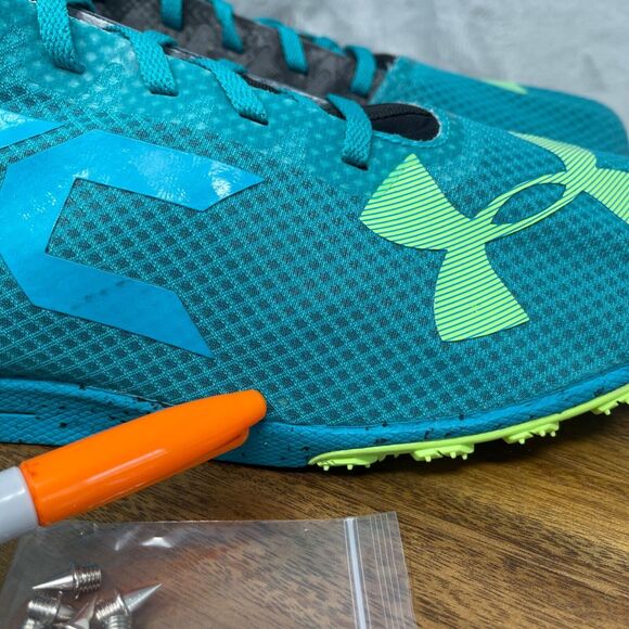 Under Armour Mens 13 Charged Bandit XC Spike 1273938-933 Track Cross Country - Picture 7 of 12